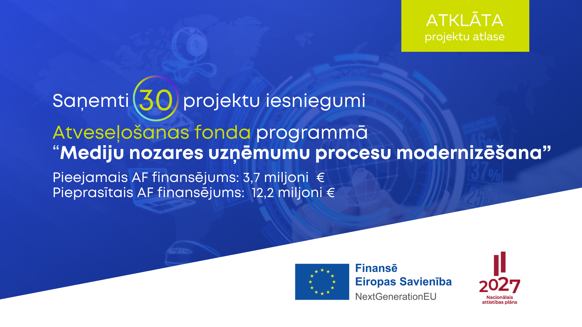 Mediju uzņēmumi aktīvi pieteiku&scaron;ies finansējumam procesu modernizē&scaron;anai