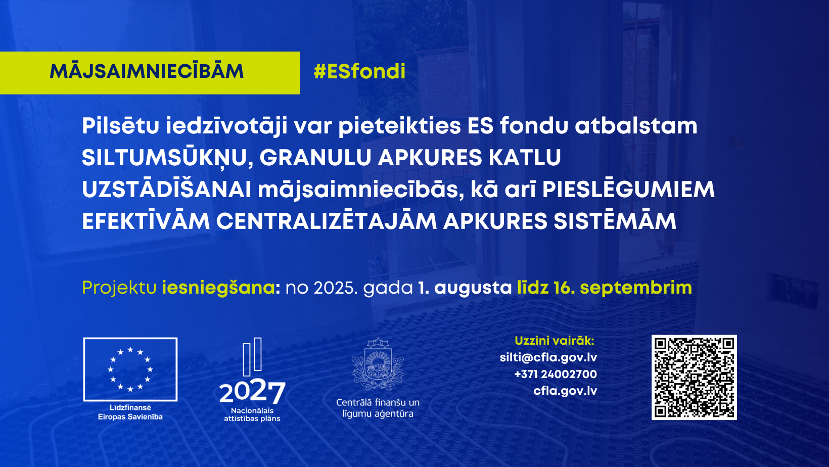 Mājsaimniecību siltumapgādes uzlabo&scaron;ana pilsētās: var pieteikties ES fondu atbalstam