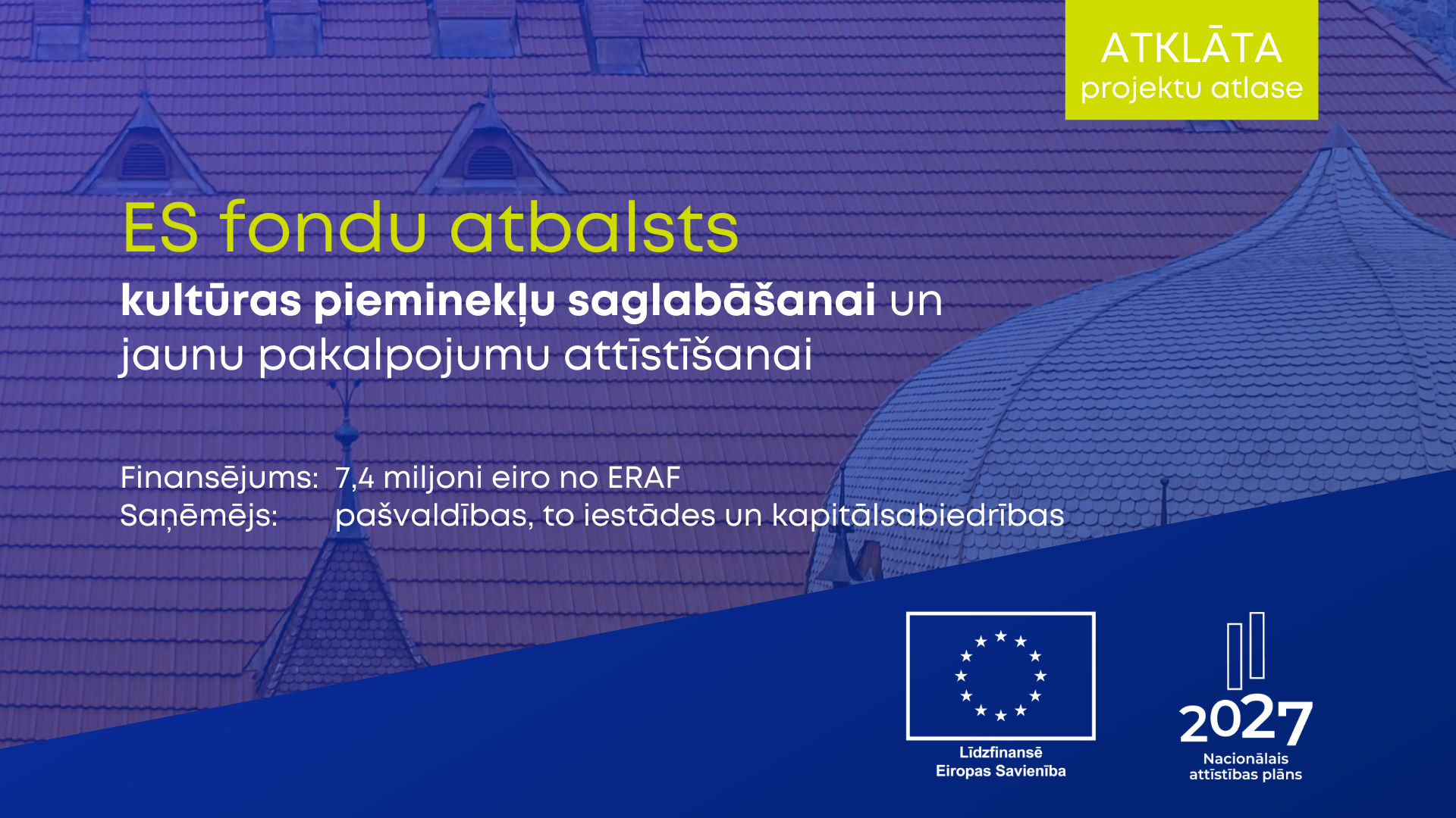Pa&scaron;valdības var saņemt ES fondu finansējumu investīcijām kultūras mantojuma objektos