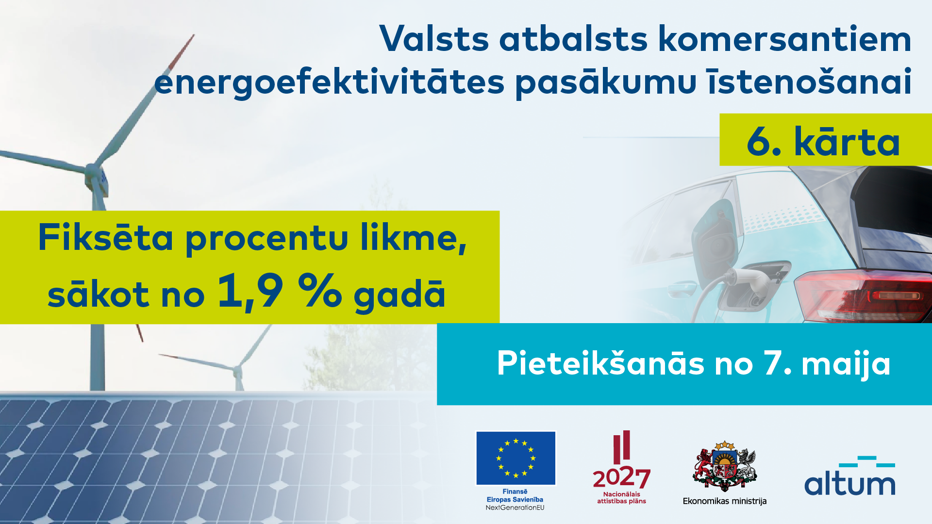 ALTUM 7.maijā nākamajā kārtā sāk pieņemt pieteikumus energoefektivitātes pasākumu īsteno&scaron;anai uzņēmējiem