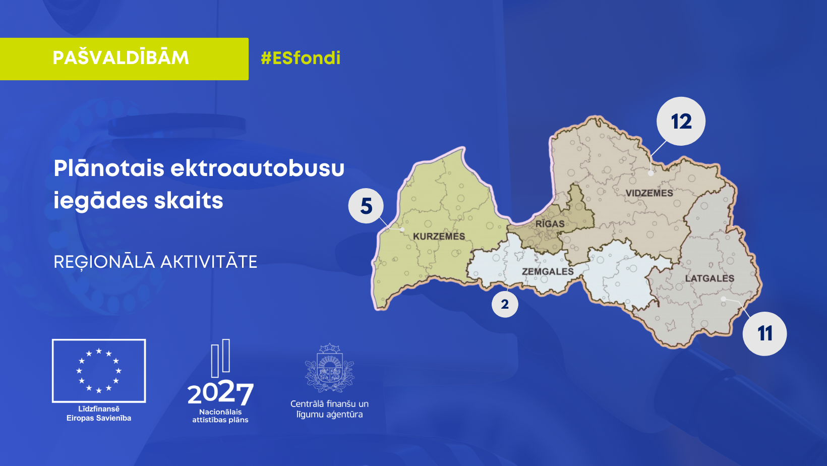 Bezemisiju autobusu iegādei pieteiku&scaron;ās 11 pa&scaron;valdības