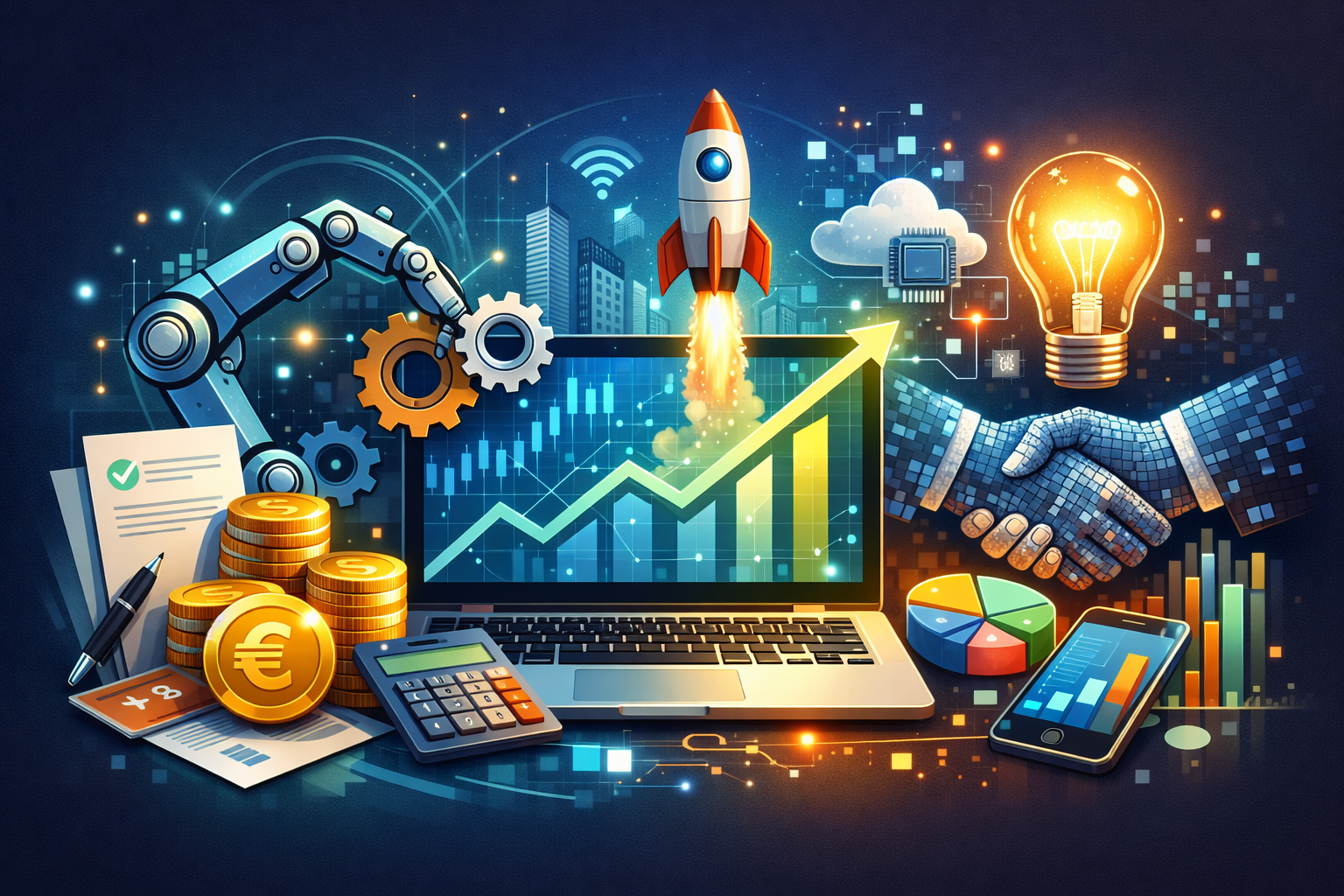Finan&scaron;u instrumenti komersantu digitālās transformācijas veicinā&scaron;anai