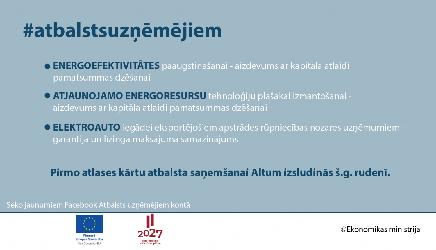 Tuvākā laikā uzņēmumiem būs pieejams atbalsts energoefektivitātes paaugstinā&scaron;anai, AER tehnoloģiju pla&scaron;ākai izmanto&scaron;anai un elektroauto iegādei