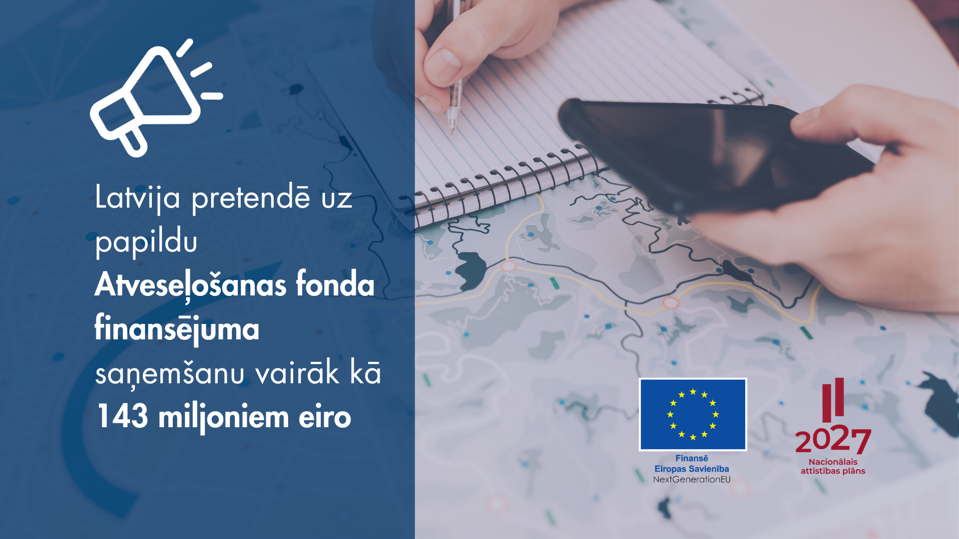Latvija pretendē uz papildu Atveseļo&scaron;anas fonda finansējuma saņem&scaron;anu vairāk kā 143 miljoniem eiro - vizuālais pieteikums