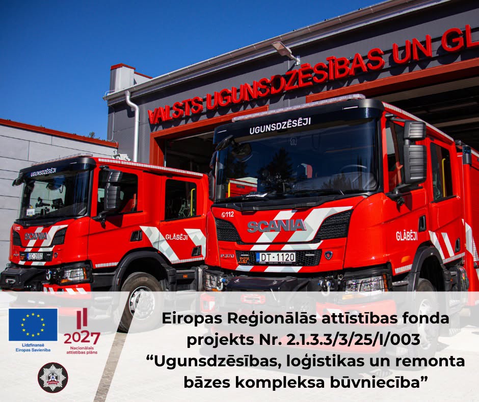 Ar ES fondu līdzfinansējumu turpina darbu pie VUGD ugunsdzēsības, loģistikas un remonta bāzes izveides