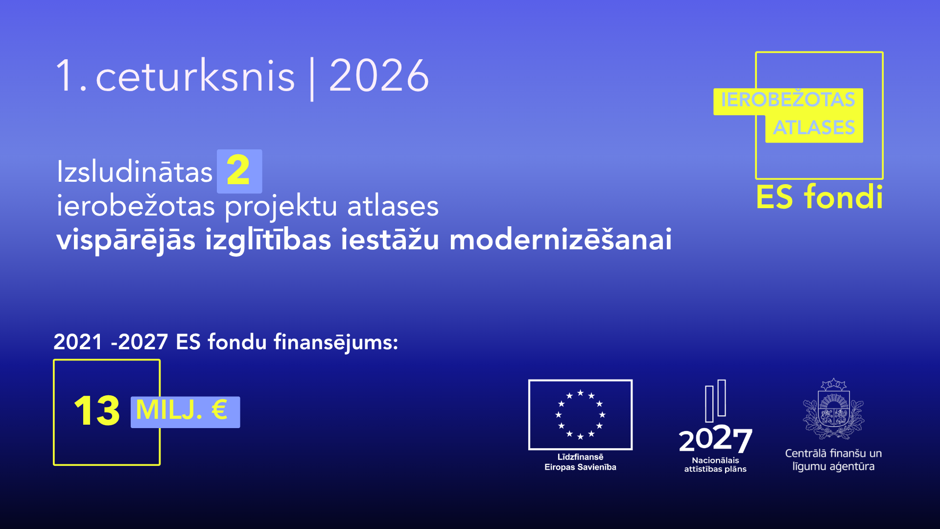 Pa&scaron;valdības ar ES fondu atbalstu modernizēs izglītības iestādes