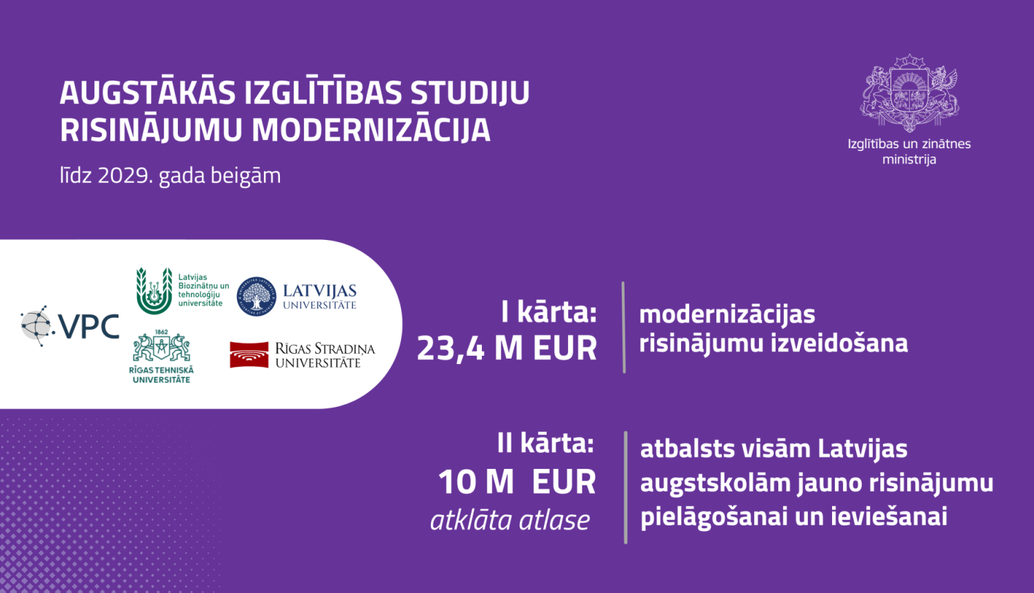 Latvijā uzsāk augstākās izglītības digitalizāciju: modernizēts studiju process, mazāks birokrātiskais slogs un pla&scaron;āka pieejamība studentiem