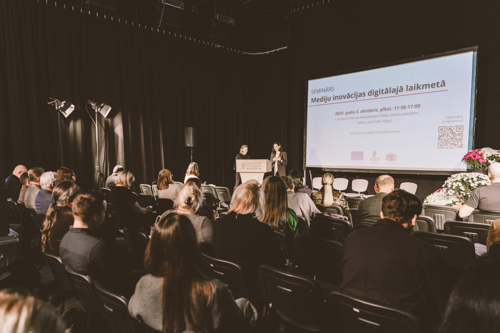 Semināra &ldquo;Mediju inovācijas digitālajā laikmetā&rdquo; norise LKA filmu skolas paviljonā