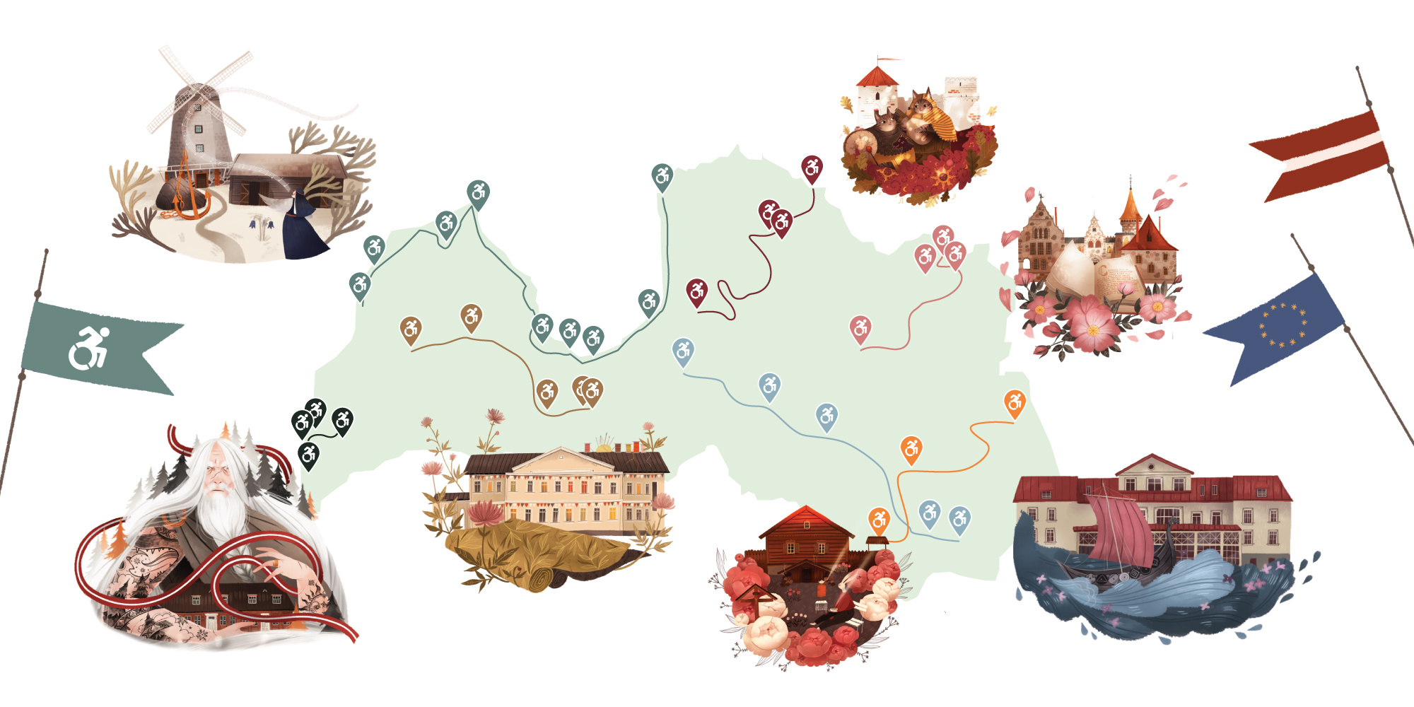 People with reduced mobility are kindly invited to visit and explore nearly 40&nbsp;cultural and natural heritage sites in Latvia
