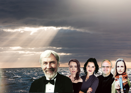 Visual material of the concert with the composer, conductor, and soloists.