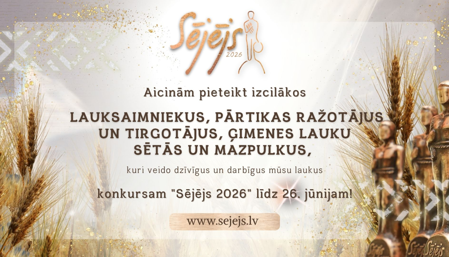 Ministry of Agriculture Invites Applications for the “Sējējs 2026” Competition Honouring Excellence in Latvian Agriculture and Rural Development