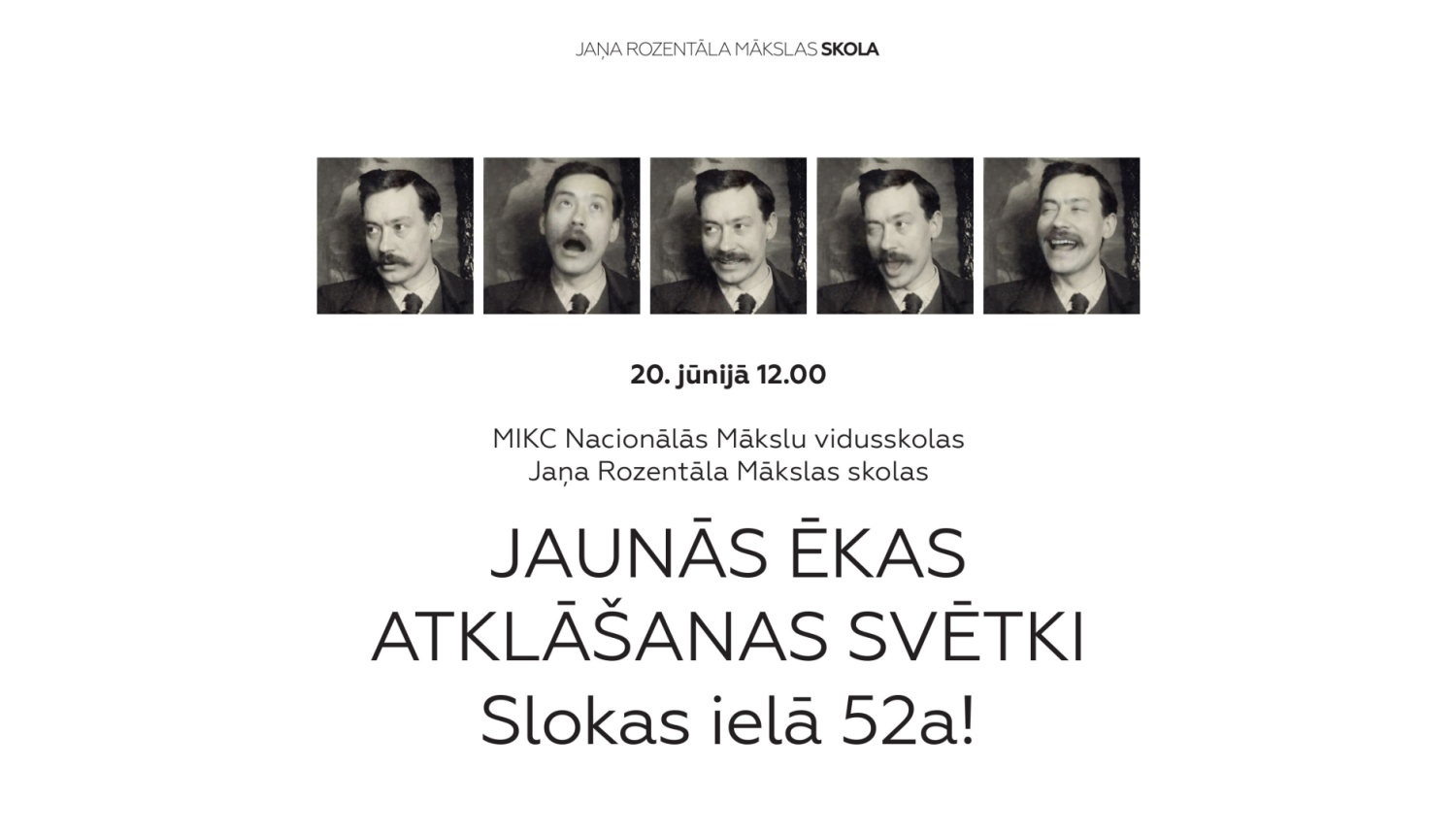 Nacionālās Mākslu vidusskolas Jaņa Rozentāla Mākslas skolas jaunās ēkas atklā&scaron;anas vizuālis