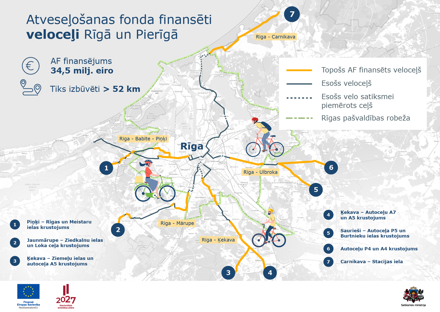 AF reformas ietvaros top vienota veloinfrastruktūra Rīgā un Pierīgā