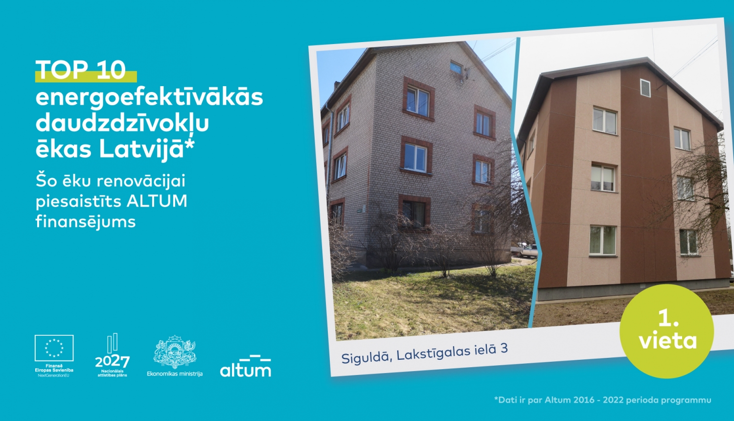 Daudzdzīvokļu māju siltinā&scaron;ana &ndash; TOP 10 energoefektīvākās ēkas Latvijā