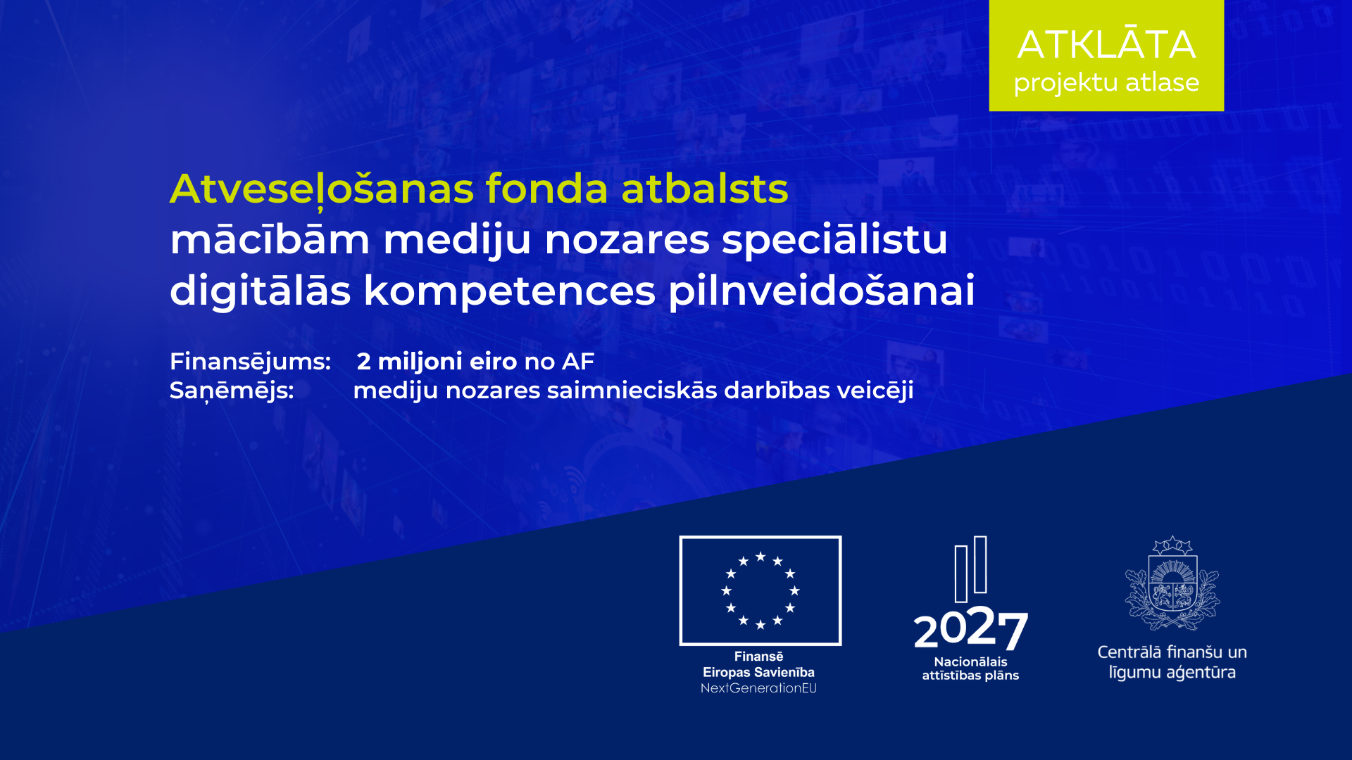 Ar AF atbalstu stiprinās mediju nozares speciālistu digitālo kompetenci