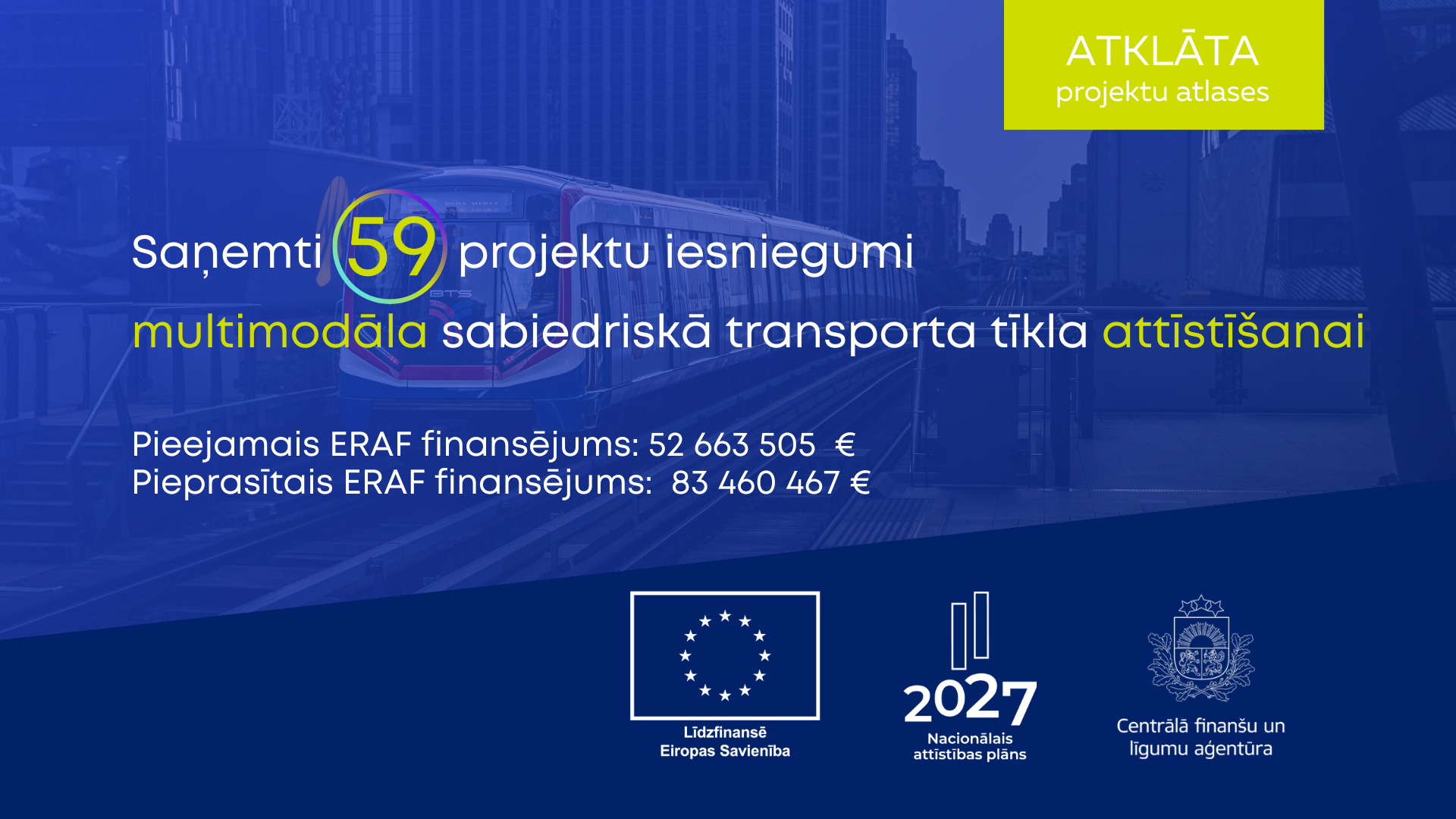 Multimodālā transporta tīkla attīstībai pa&scaron;valdībās pieteikti 59 projekti