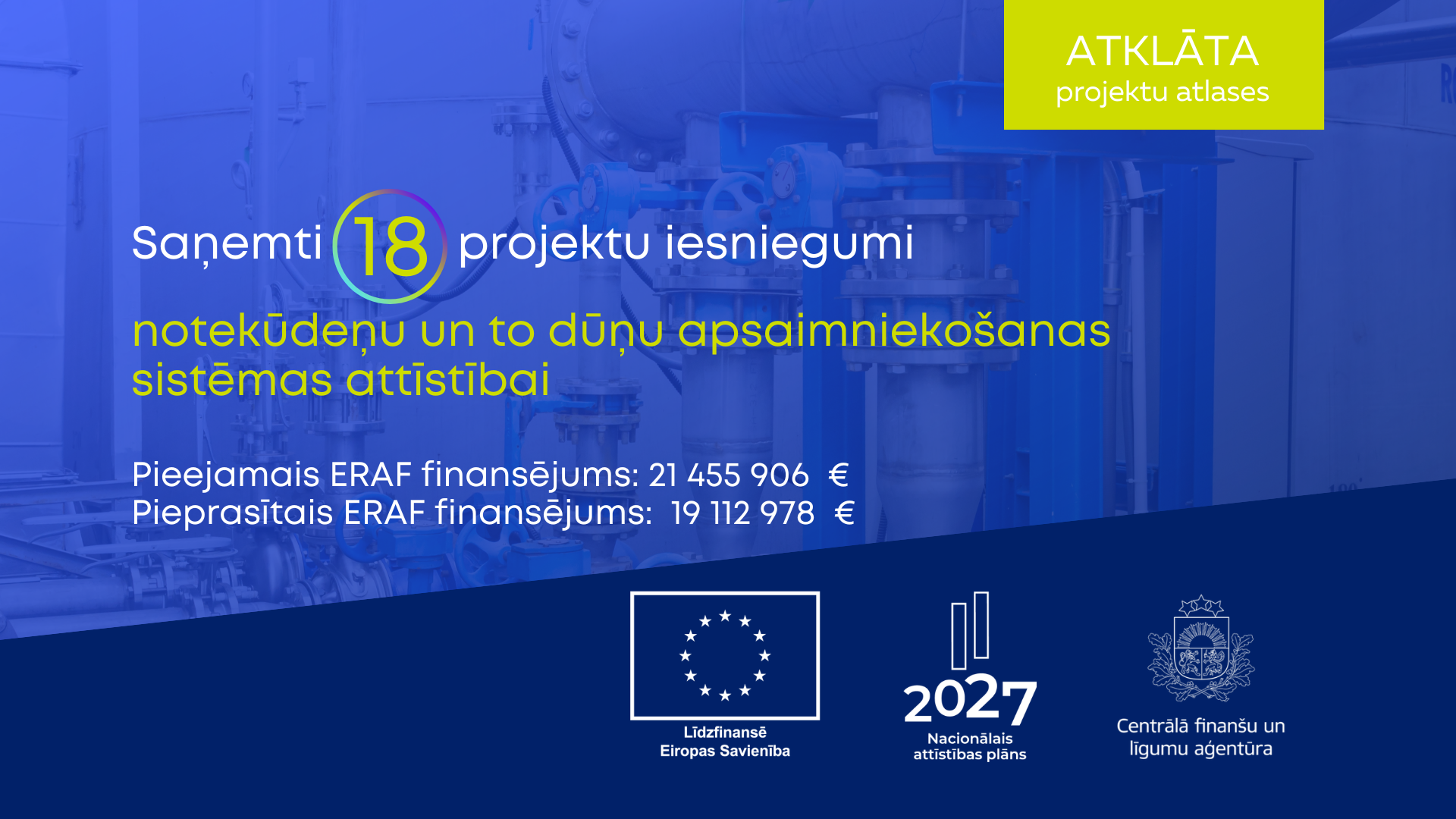 Ūdenssaimniecības pakalpojumu uzlabo&scaron;anai nelielās aglomerācijās pieteikti 18 projekti