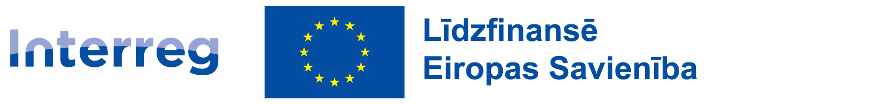 Attēls: Interreg programmas logo, teksts 