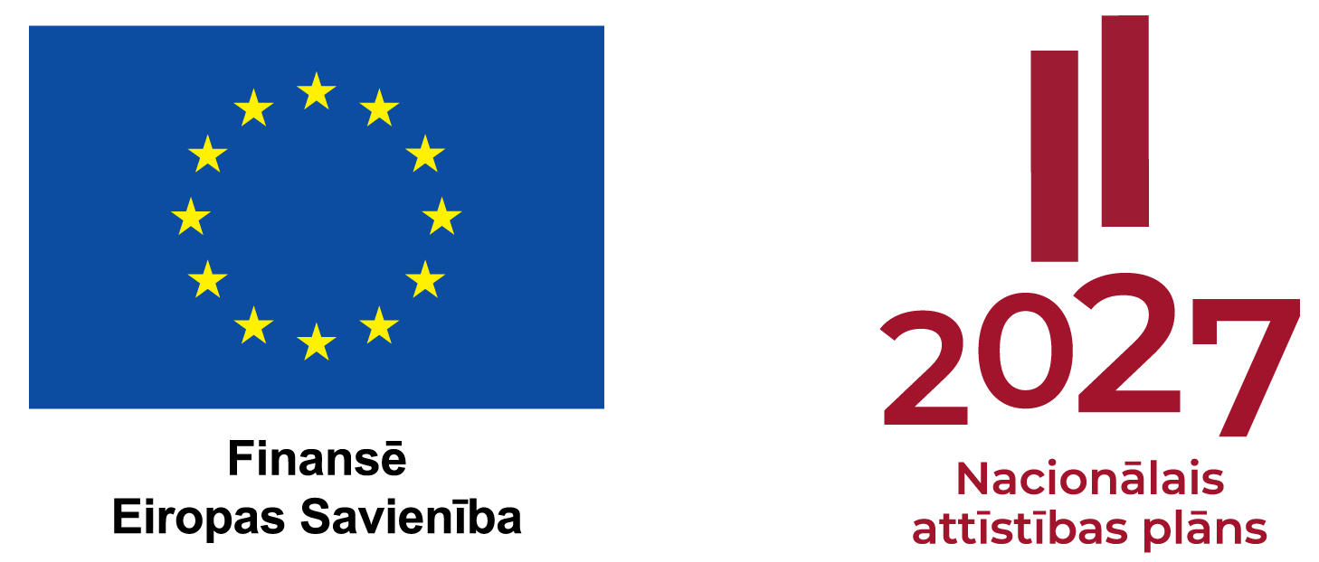 Logo: ES fondu 2021.-2027. gada plānošanas perioda logo ansamblis, kopā ar 2027 Nacionālās attīstības plānu