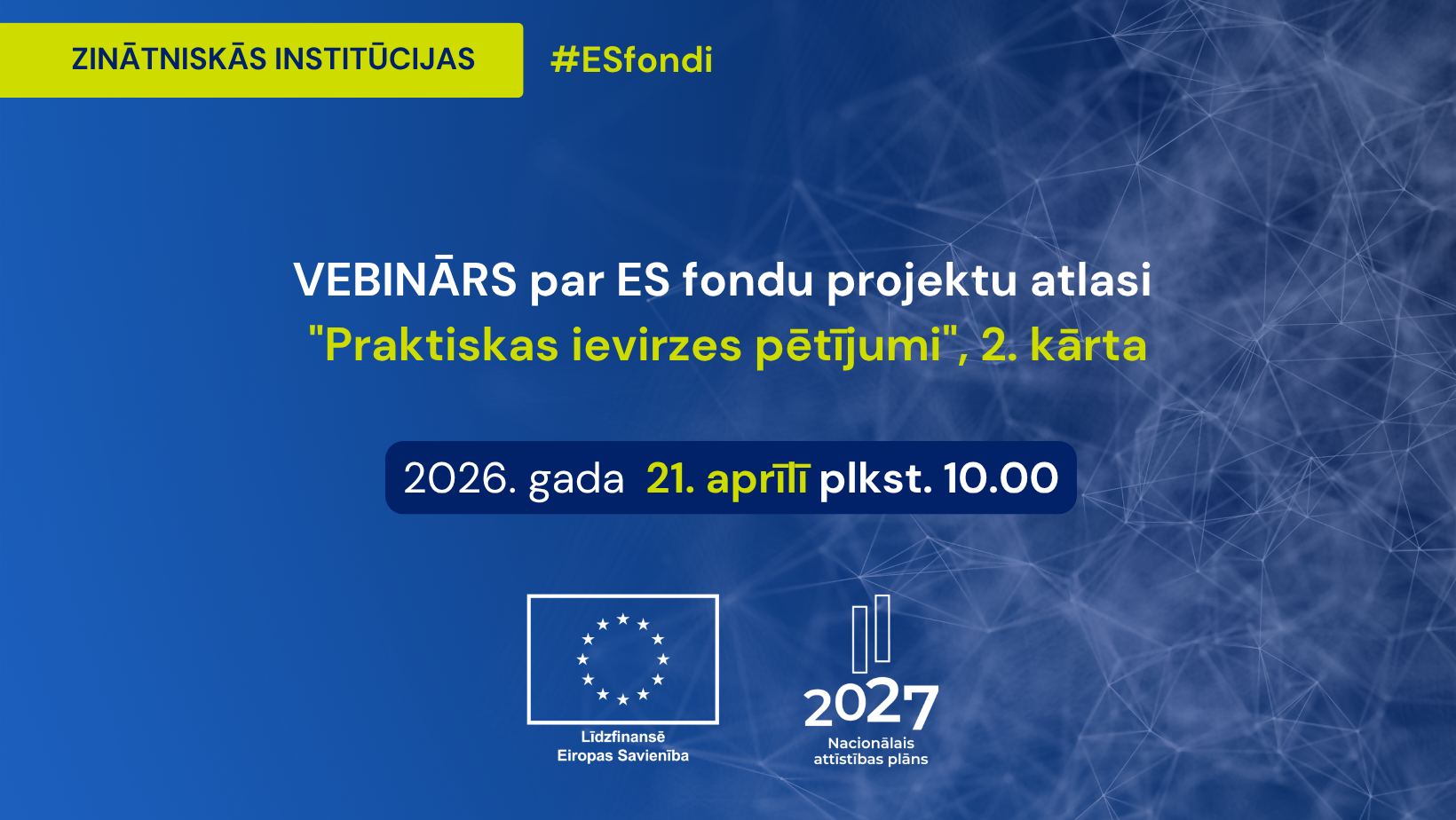 Vebinārs par ES fondu projektu atlasi 