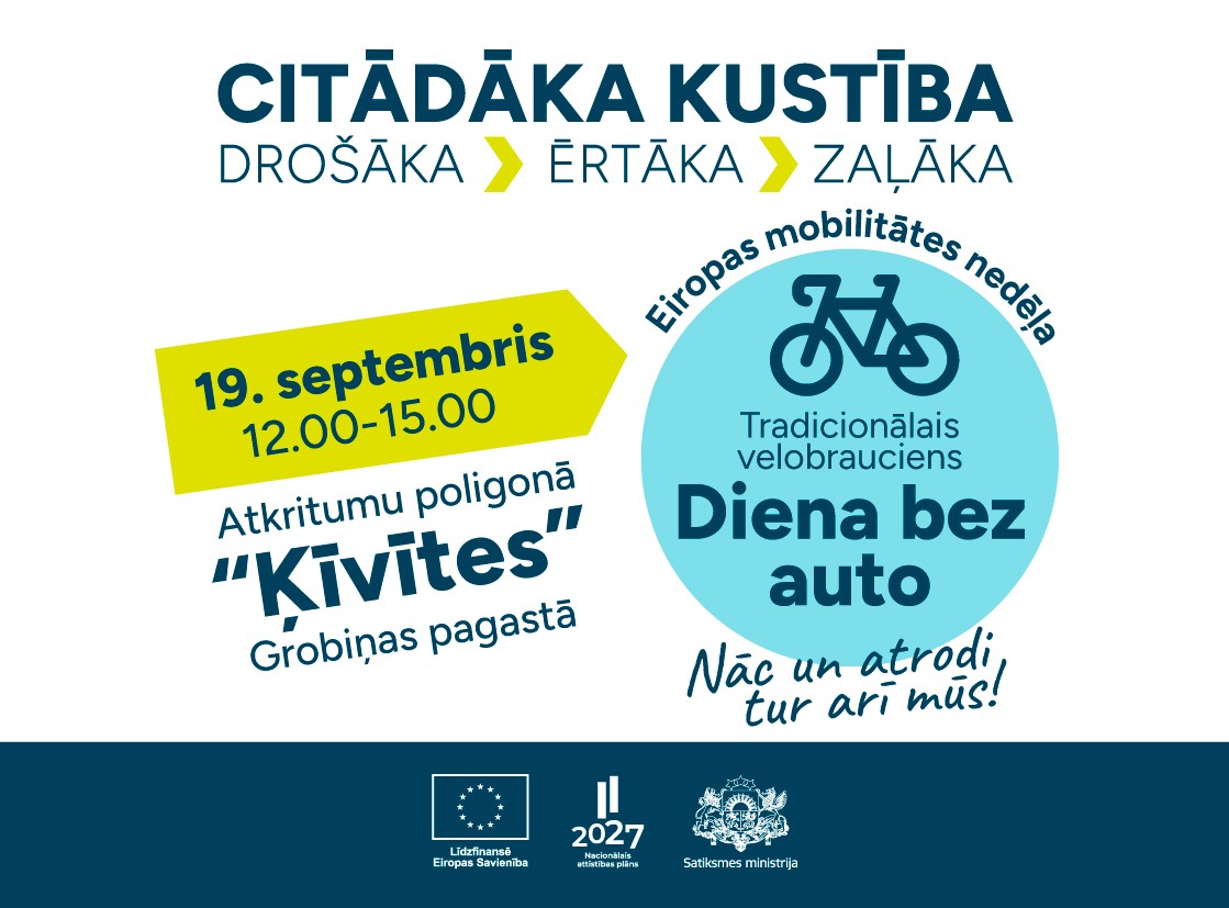“Diena bez auto” Liepājā: Satiksmes ministrija aicina uz izglītojošām un izklaidējošām aktivitātēm