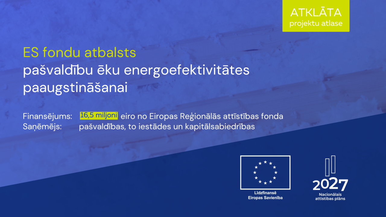 ES fondi energoefektivitātei: pašvaldībām pieejami 16,5 miljoni eiro