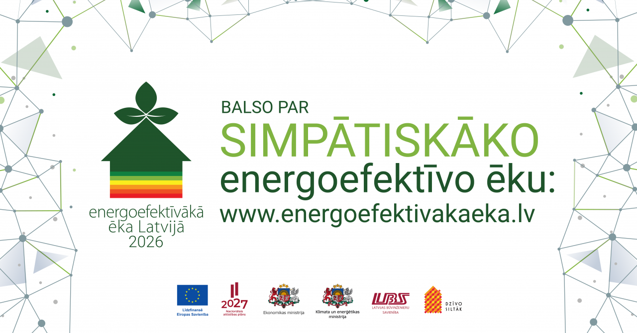 Aicinām iedzīvotājus izvēlēties savu favorītu energoefektīvākās ēkas konkursā 