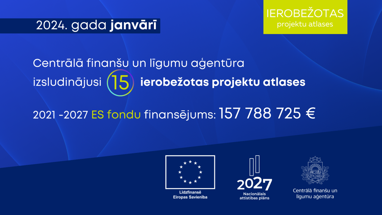 Janvārī izsludinātas 15 ierobežotās ES fondu projektu atlases: apkopojums