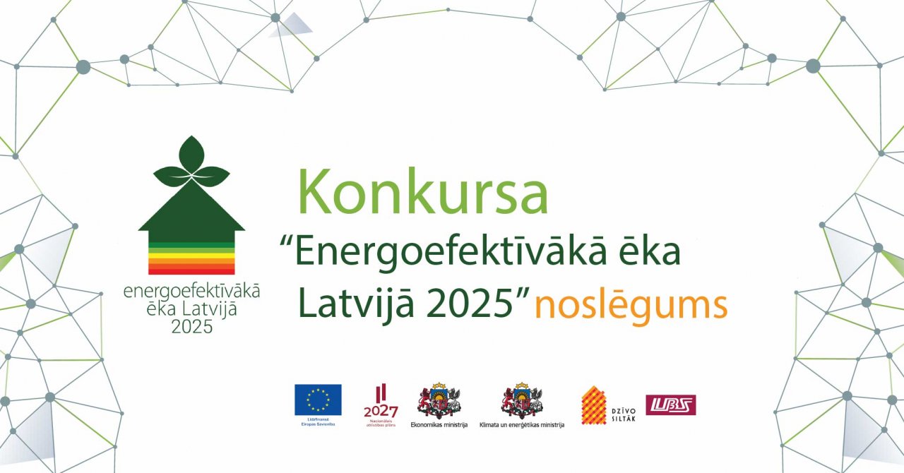 Konkursa “Energoefektīvākā ēka Latvijā 2025” laureātus godināsim 18. septembrī