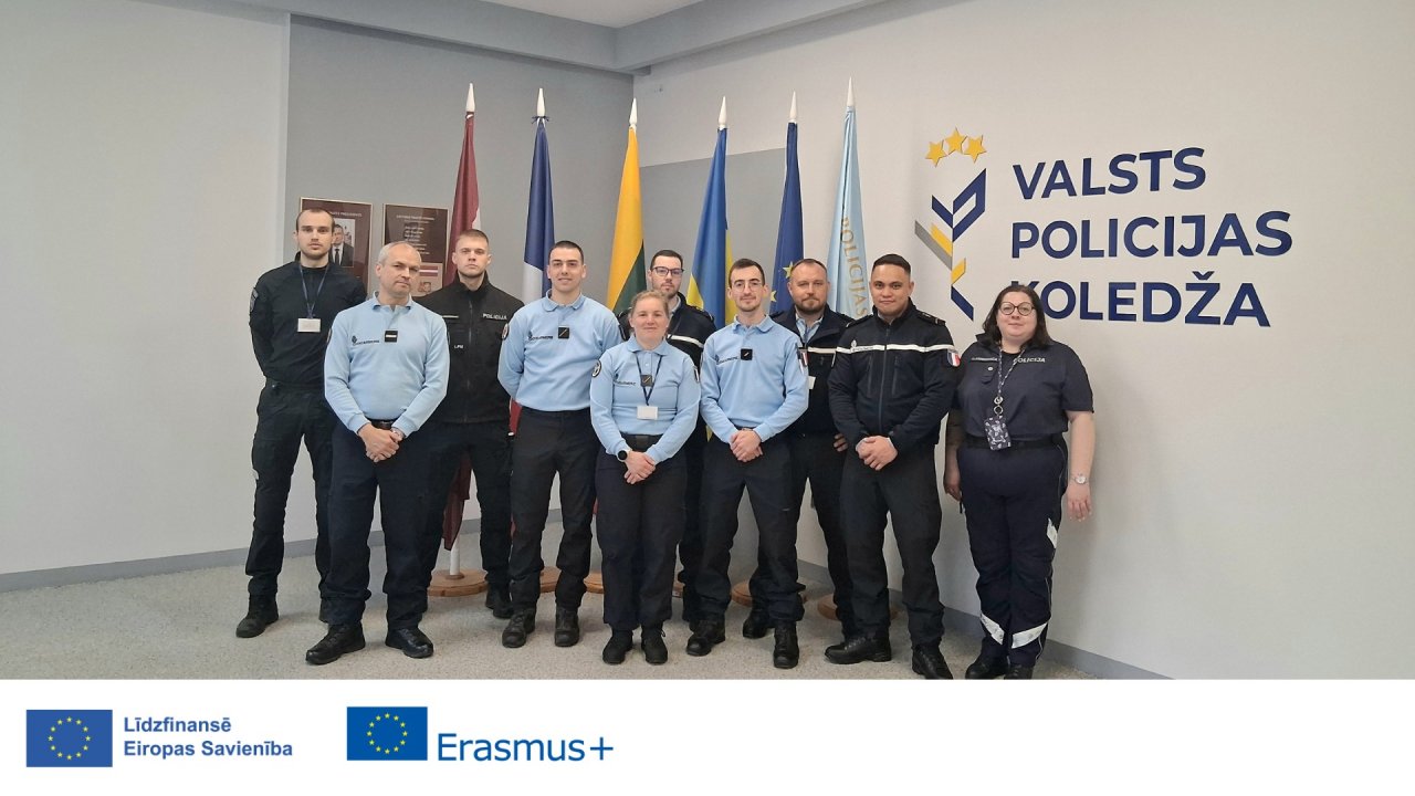 Ar Erasmus+ atbalstu Valsts policijas koledža pirmo reizi uzņem Francijas Žandarmērijas kadetus