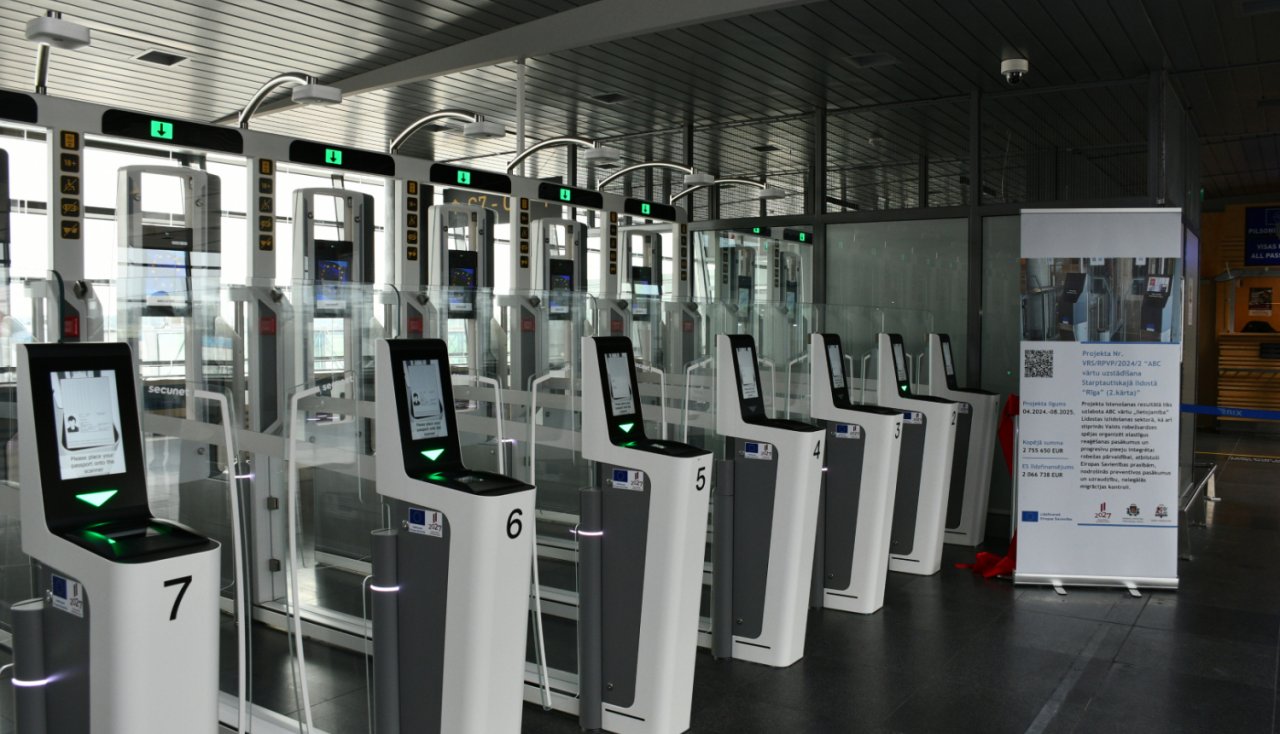 EU co-funded project successfully completed at Riga International Airport - new automated border control gates installed