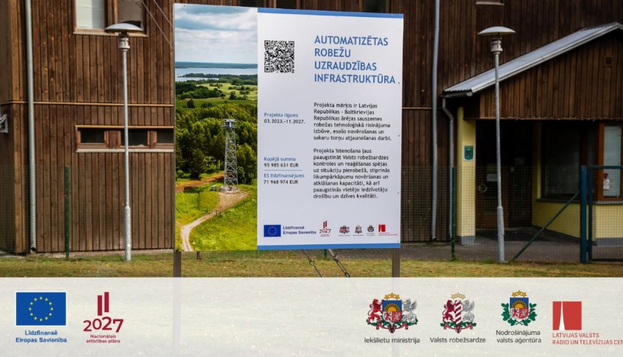 Ar ES finansiālo atbalstu Latvijas ārējās robežas nostiprināšana ar automatizētu uzraudzības infrastruktūru turpina strauji attīstīties