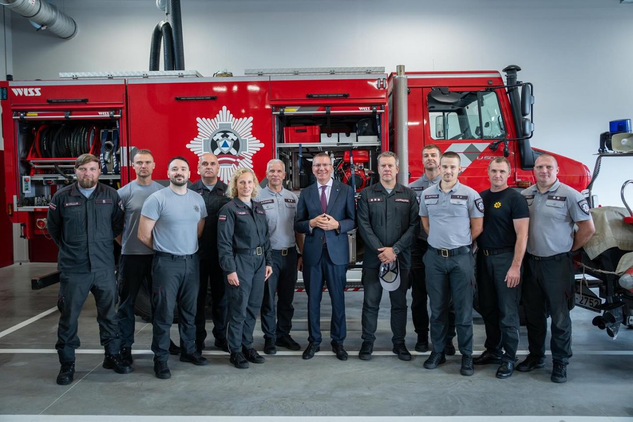 Valsts prezidents Edgars Rinkēvičs apmeklējis ar ES atbalstu uzbūvēto katastrofu pārvaldības centru Madonā