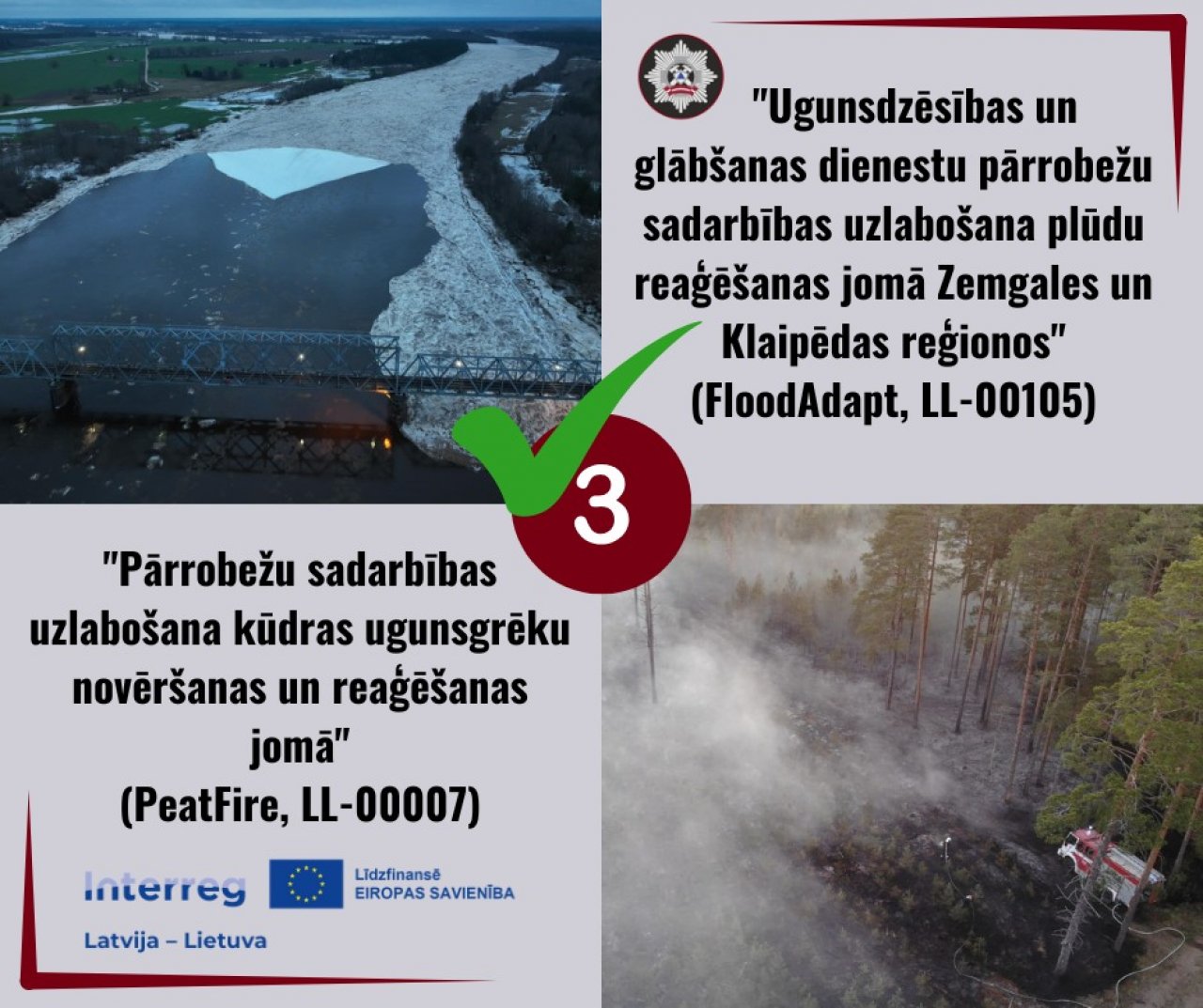 Noslēdzas divu Interreg Latvijas - Lietuvas pārrobežu sadarbības programmas ietvaros īstenoto projektu trešais posms