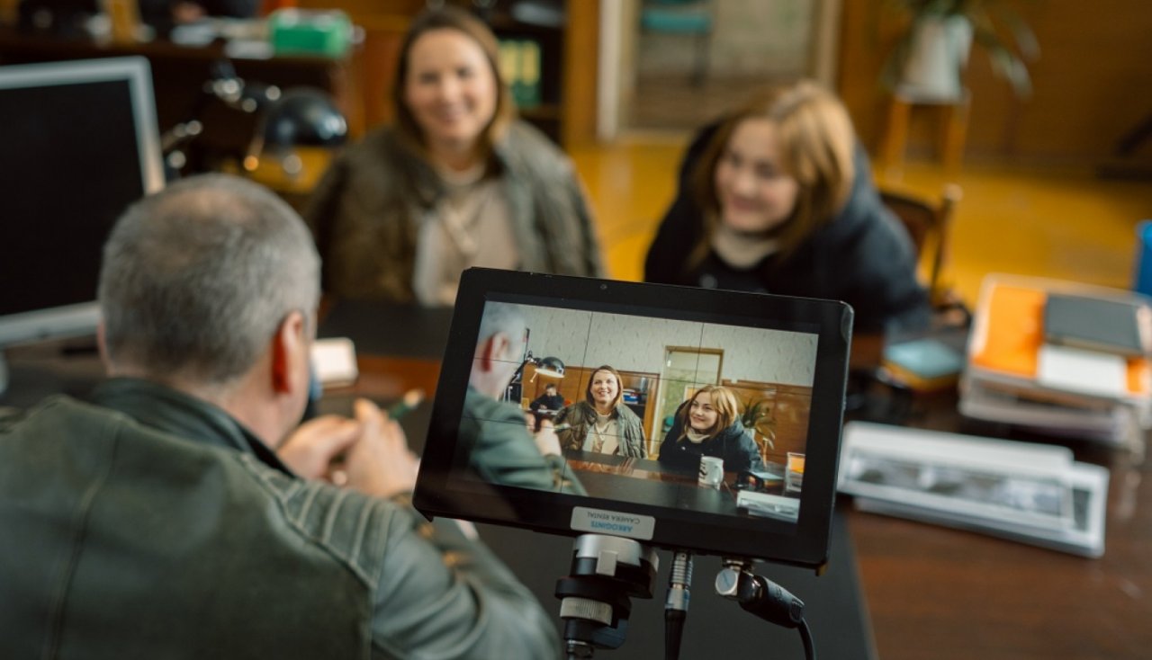 The process of filming a movie