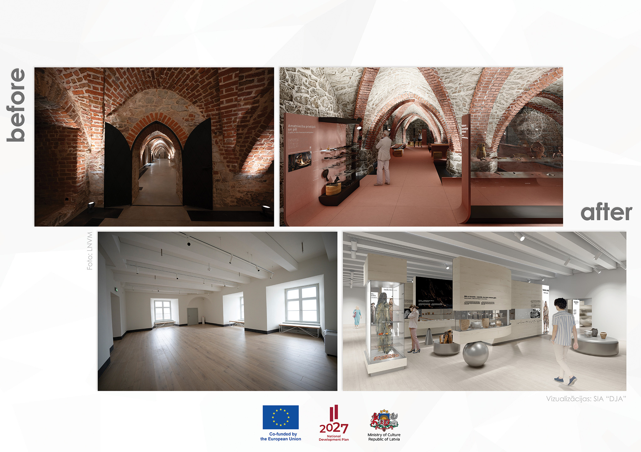 Images from the beginning of the Latvian National Museum of History project and future visualizations
