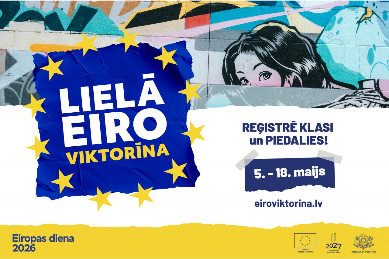 Grafsiks banersi ar uzrakstu 