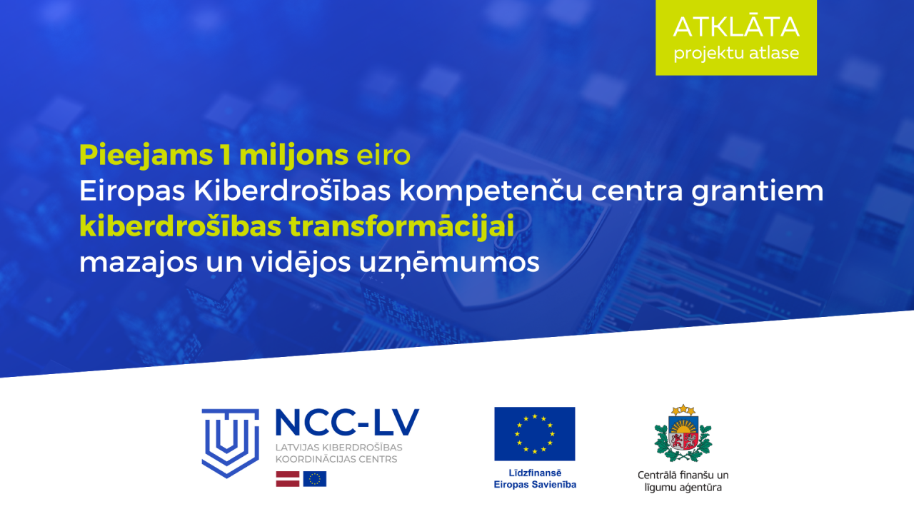 Mazajiem un vidējiem uzņēmējiem pieejams atbalsts kiberdrošības uzlabošanai
