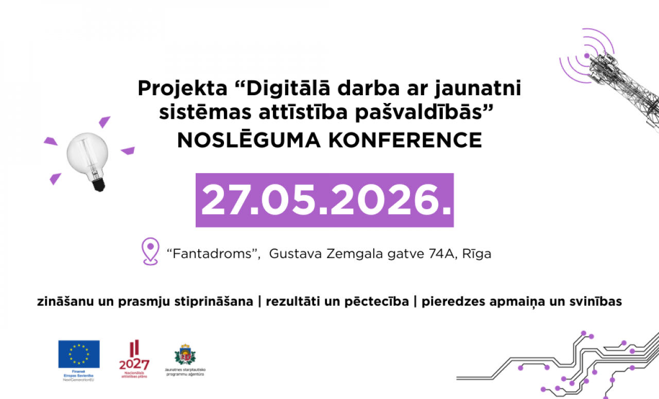 Digitālā darba ar jaunatni sistēmas attīstība pašvaldībās noslēguma konference