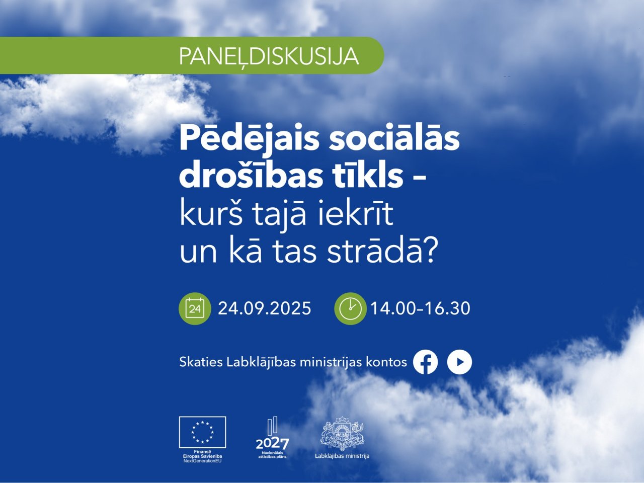 Uzraksts uz zila debess juma 