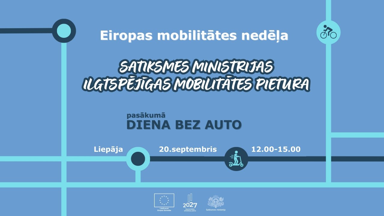 Ilgtspējīgas mobilitātes pietura Eiropas mobilitātes nedēļas pasākumā 